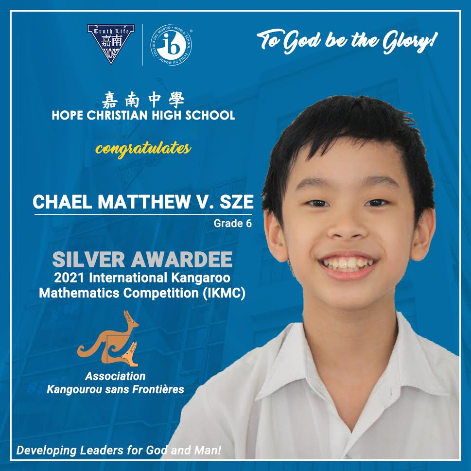 2021 International Kangaroo Mathematics Competition (IKMC) awardees